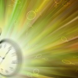 Clock with time moving fast.