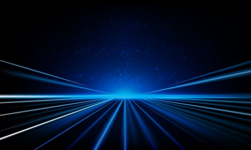 A dark background with drak bright light that represent something moving really fast