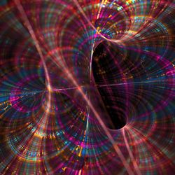 an abstract series of colorful curves rendered in 3D
