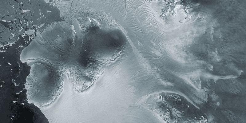 The Dotson Ice Shelf is the ultimate victim (other than coastal cities) of ice being stolen from one of the glaciers that feeds it by a neighboring glacier.